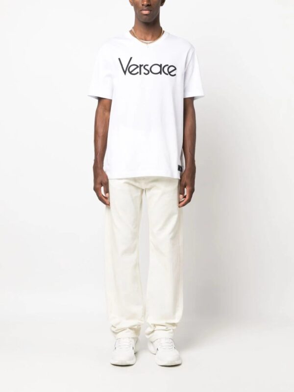 Versace  logo-embroidered cotton T-shirt - Image 2