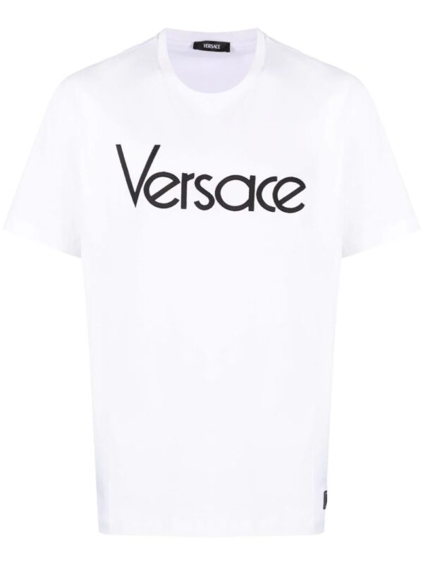 Versace  logo-embroidered cotton T-shirt