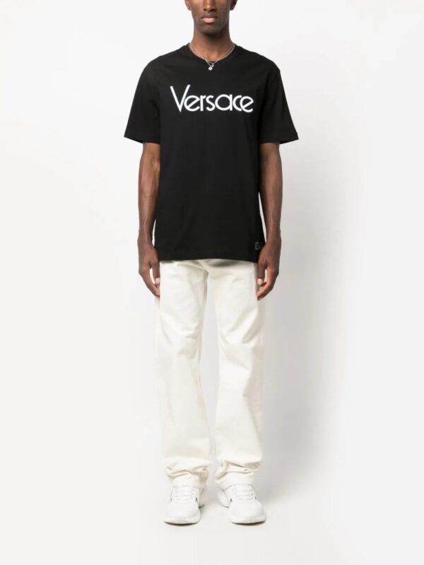 Versace  logo-embroidered cotton T-shirt - Image 2
