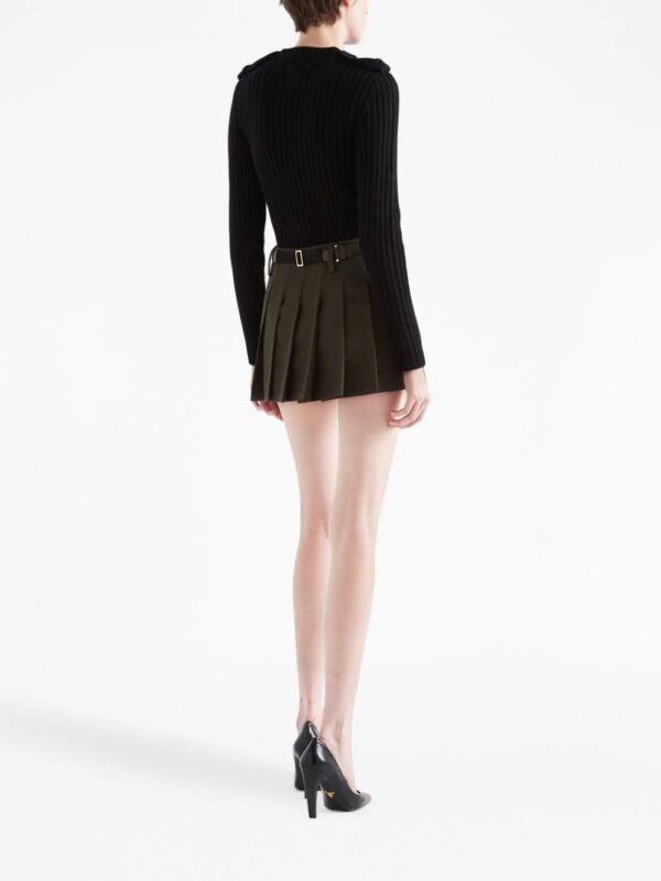 Prada  pleated wool mini skirt - Image 3