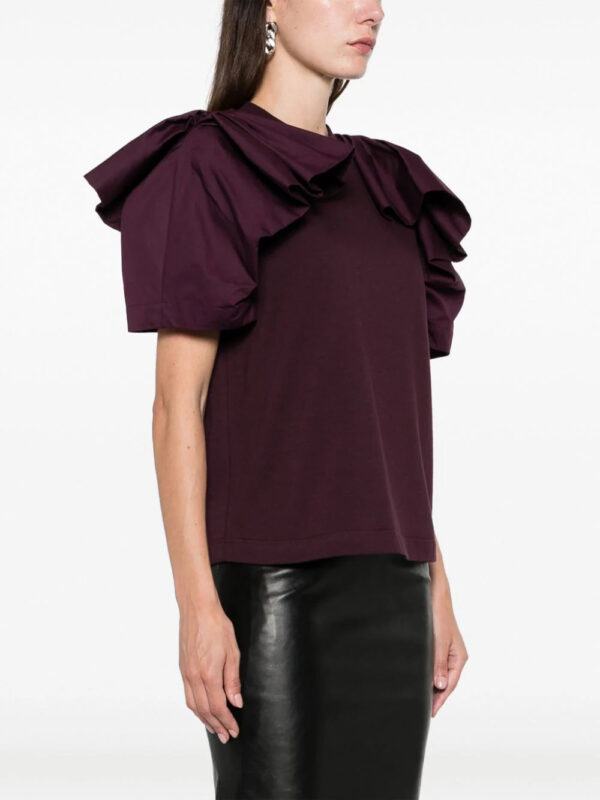 Alexander McQueen  ruffled cotton top - Image 3