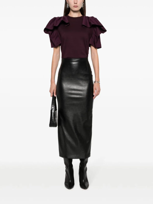 Alexander McQueen  ruffled cotton top - Image 2