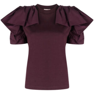Alexander McQueen ruffled cotton top