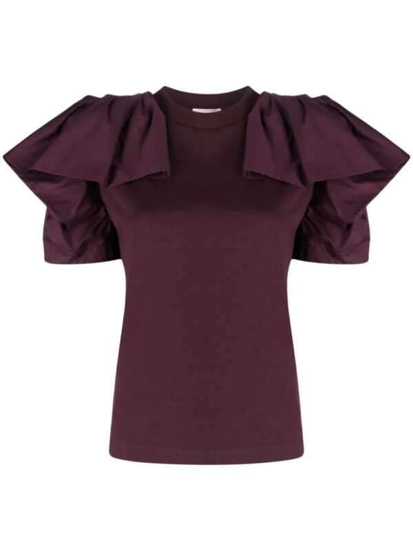 Alexander McQueen  ruffled cotton top