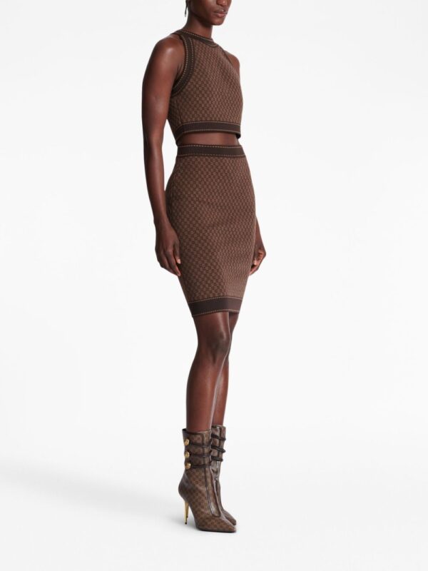 Balmain  monogram-jacquard skirt - Image 3