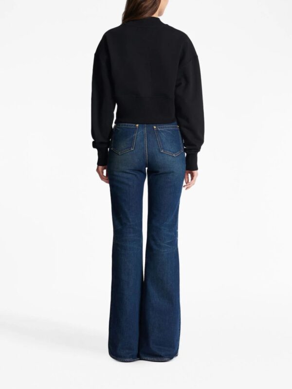 Balmain  logo-print cropped sweatshirt - Image 4