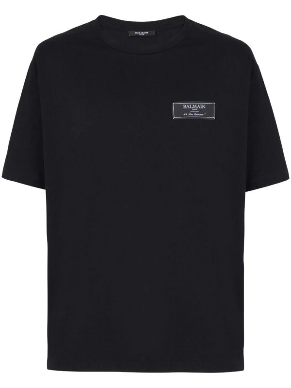 Balmain  logo-patch cotton T-shirt