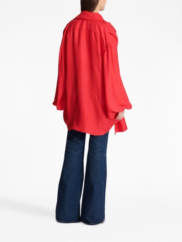 Balmain monogram-jacquard silk shirt - Image 4