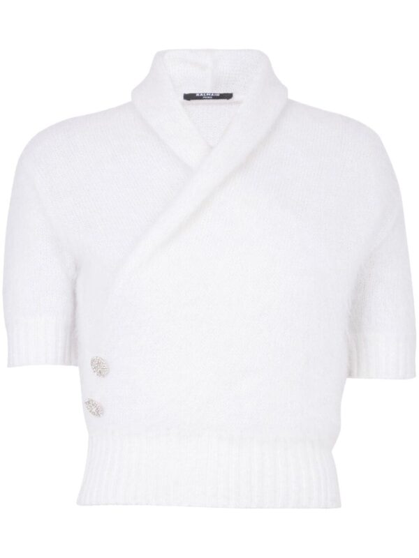Balmain wrap mohair jumper