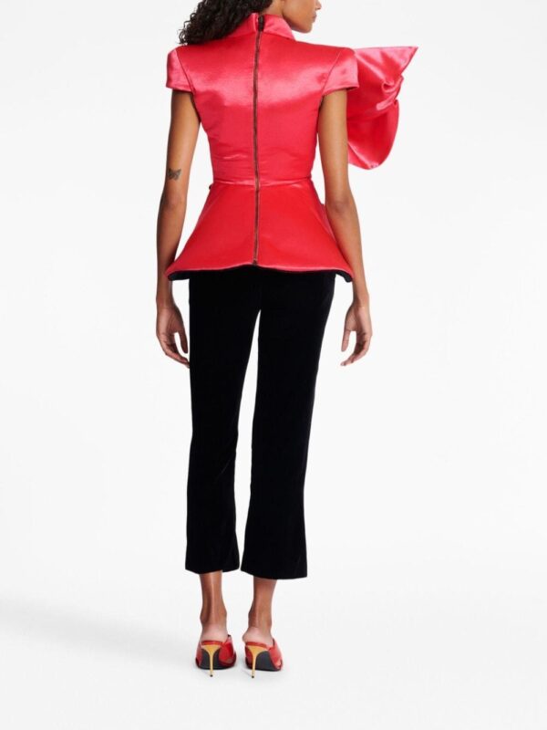 Balmain satin peplum blouse - Image 4