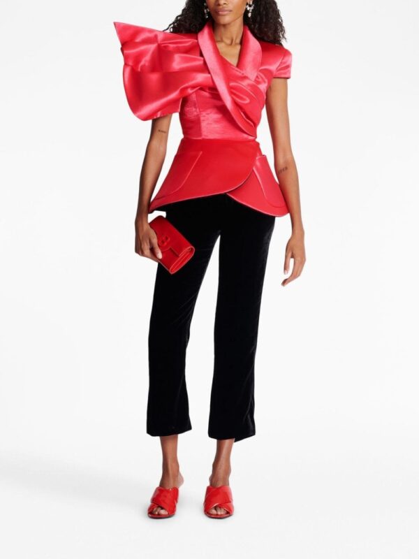 Balmain satin peplum blouse - Image 2