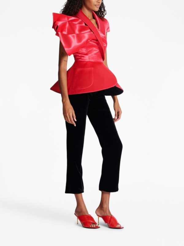 Balmain satin peplum blouse - Image 3