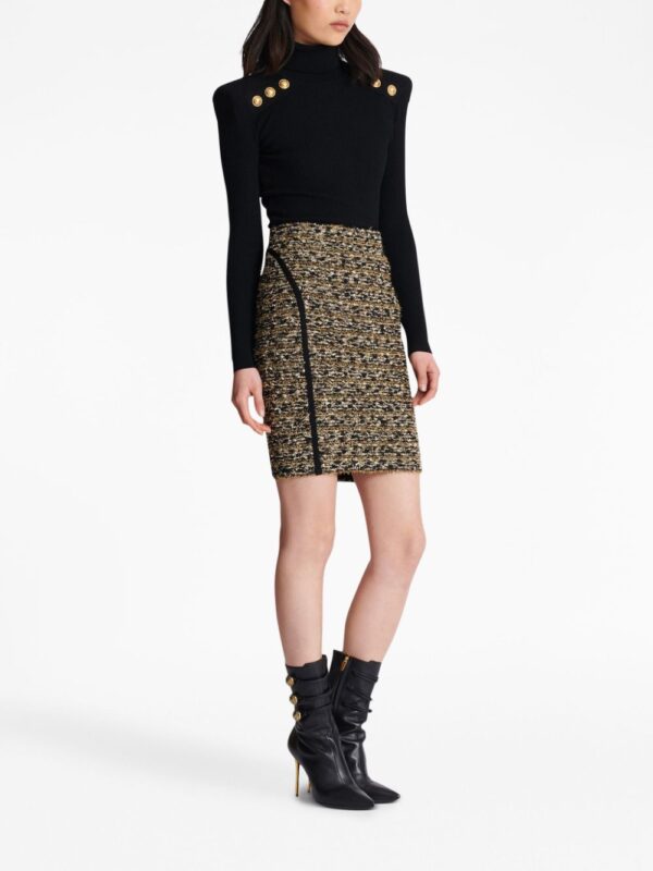 Balmain  lurex tweed knee-length skirt - Image 3