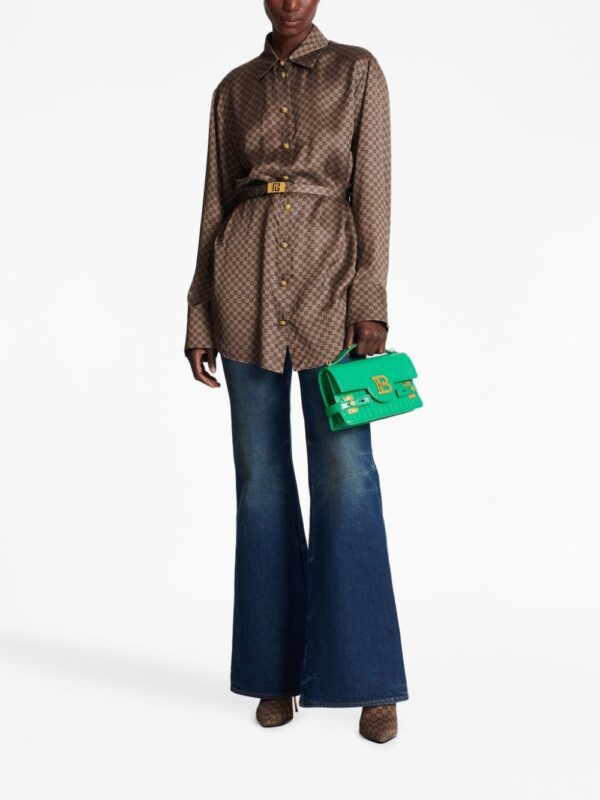 Balmain mini monogram-print silk shirt - Image 2