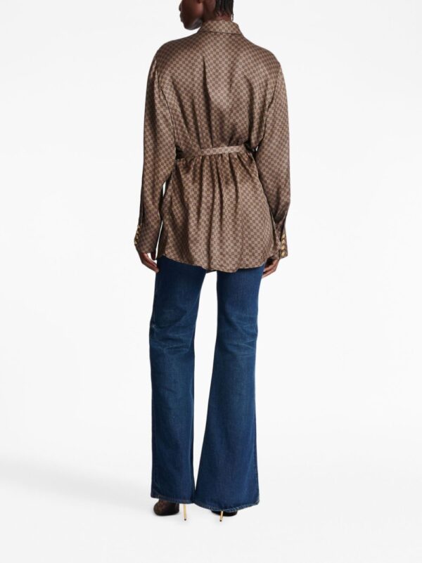 Balmain mini monogram-print silk shirt - Image 4