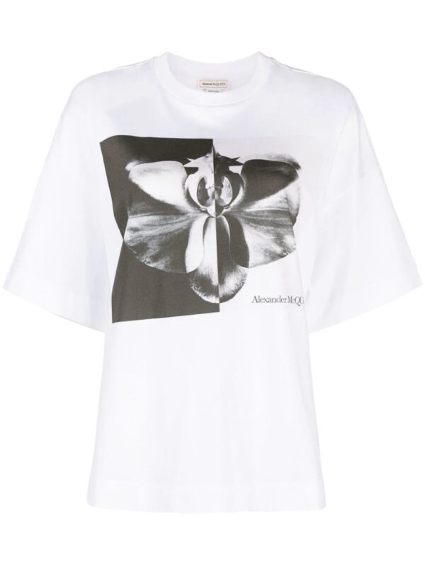 Alexander McQueen  Photographic Orchid-print T-shirt