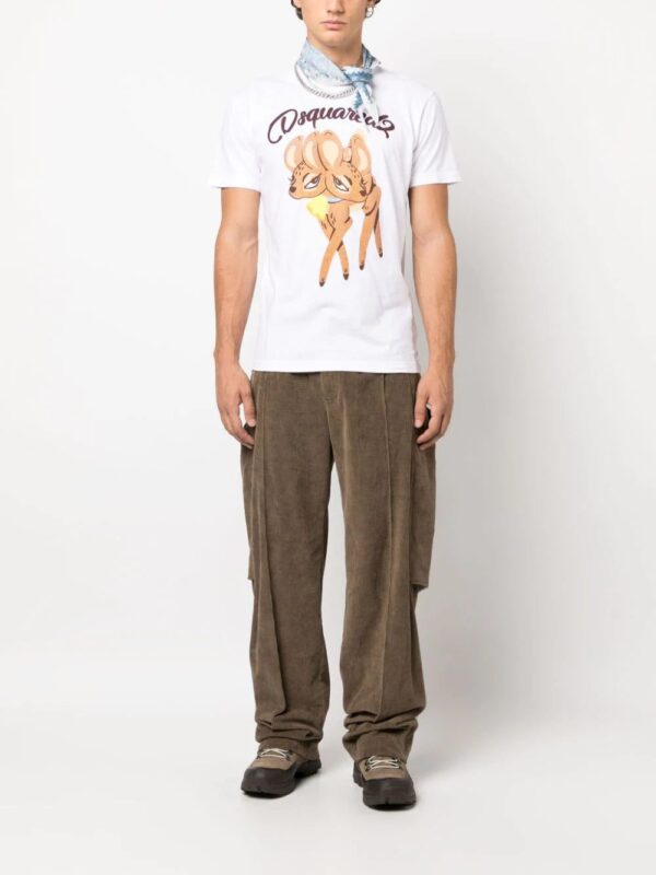 Dsquared2  deer-print cotton T-shirt - Image 2
