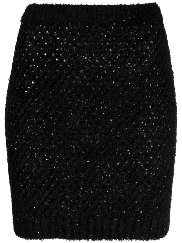 Balmain  sequin-embellished high-waist miniskirt