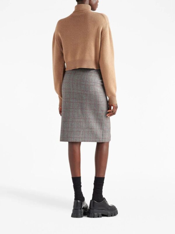 Prada  Prince of Wales-check midi skirt - Image 3