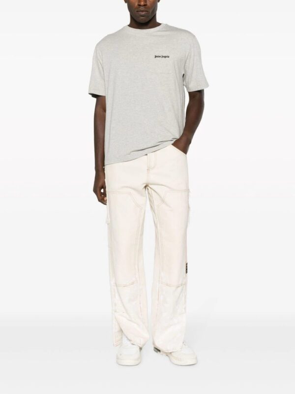 Palm Angels  logo-embroidered mélange T-shirt - Image 2