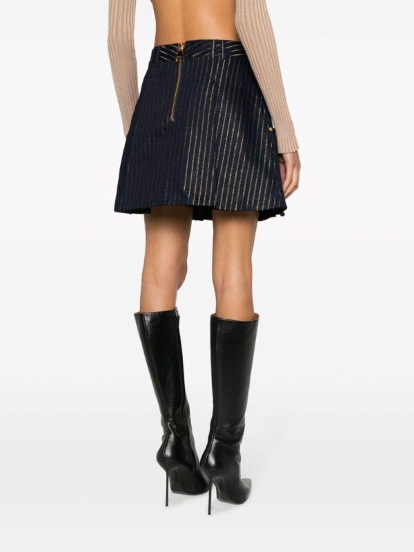 Balmain  button-embellished striped miniskirt - Image 4