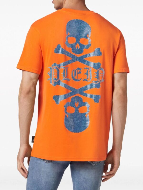Philipp Plein  crystal-embellished skull-print cotton T-shirt - Image 4