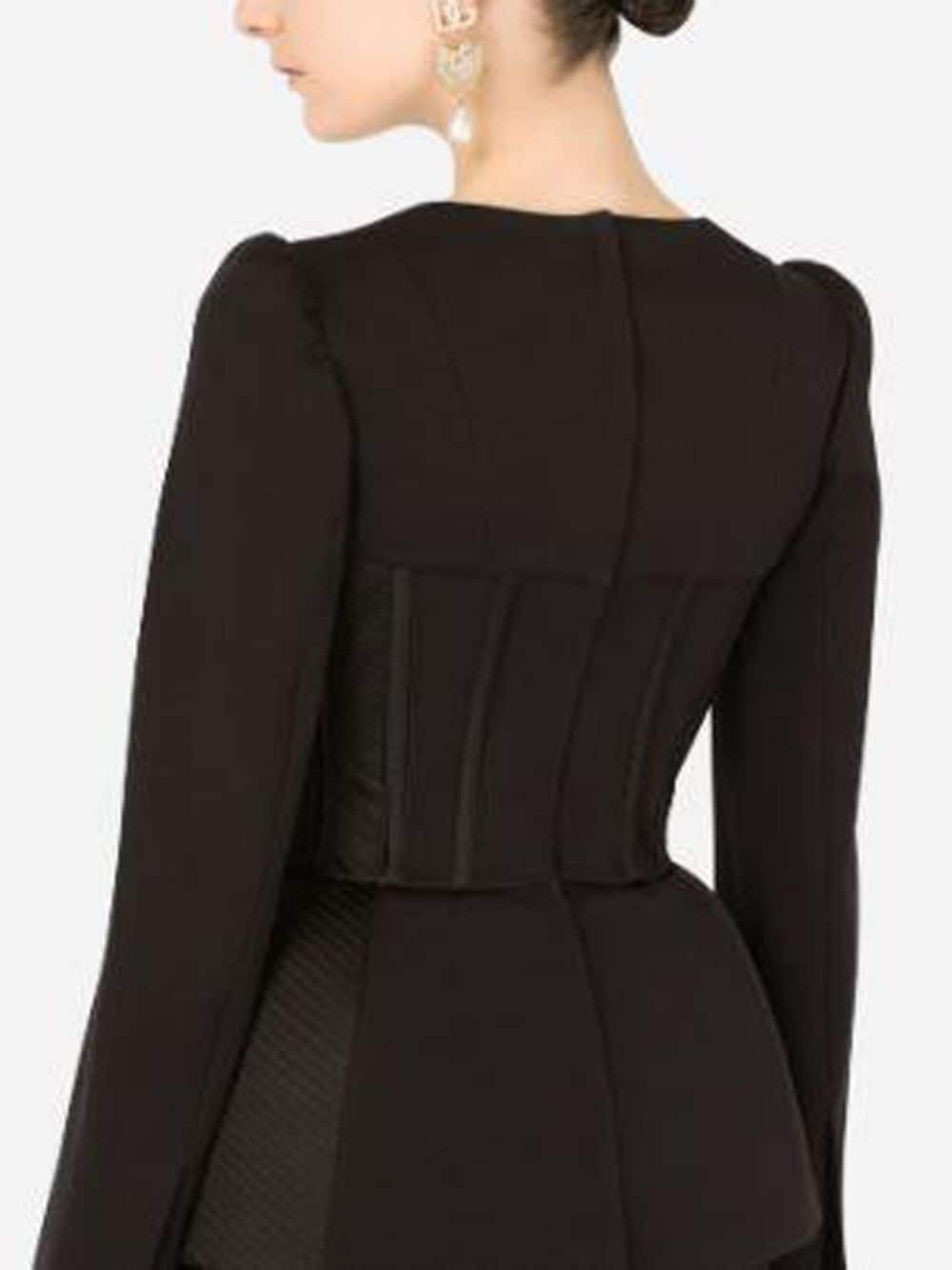 Dolce & Gabbana Cotton and Satin Top with Laces and Eyelets - Image 5