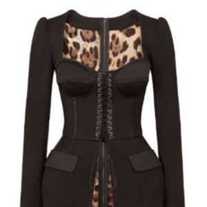 Dolce & Gabbana Cotton and Satin Top with Laces and Eyelets