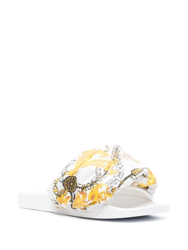 Versace Jeans Couture Chain Couture-print padded slides - Image 2