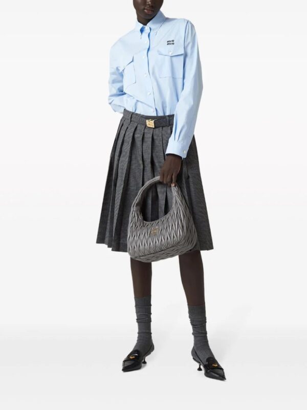 Miu Miu  logo-embroidered flap-pocket shirt - Image 2