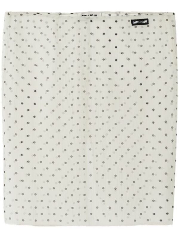 Miu Miu  polka-dot midi skirt