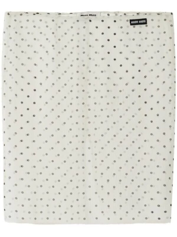 Miu Miu  polka-dot midi skirt