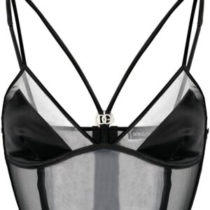 Dolce & Gabbana logo-plaque bustier top