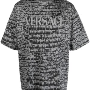 Versace  Coccodrillo-print cotton T-shirt