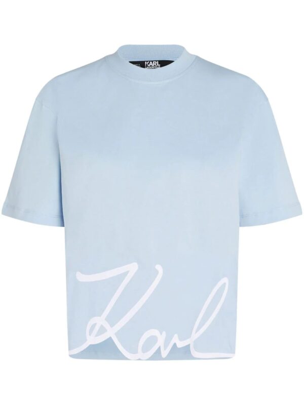 Karl Lagerfeld  Signature organic-cotton T-shirt