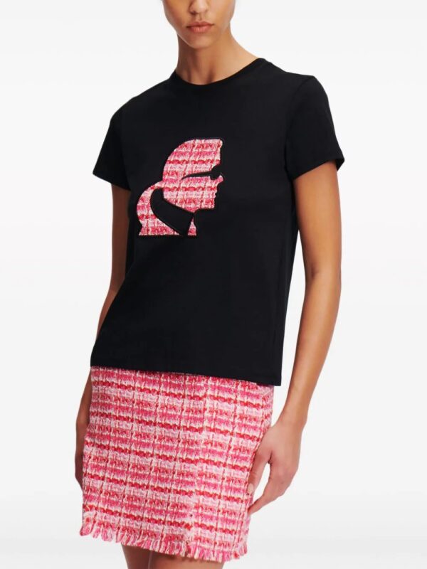 Karl Lagerfeld  Bouclé Profile organic-cotton T-shirt - Image 3