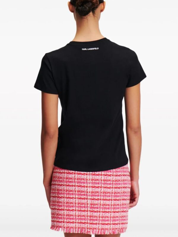 Karl Lagerfeld  Bouclé Profile organic-cotton T-shirt - Image 4