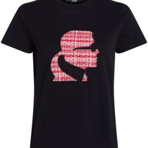 Karl Lagerfeld  Bouclé Profile organic-cotton T-shirt