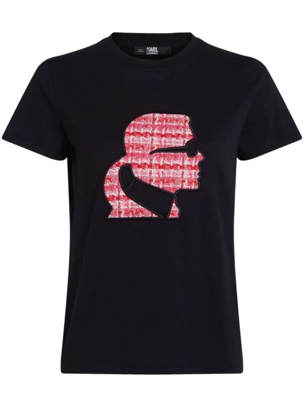 Karl Lagerfeld  Bouclé Profile organic-cotton T-shirt