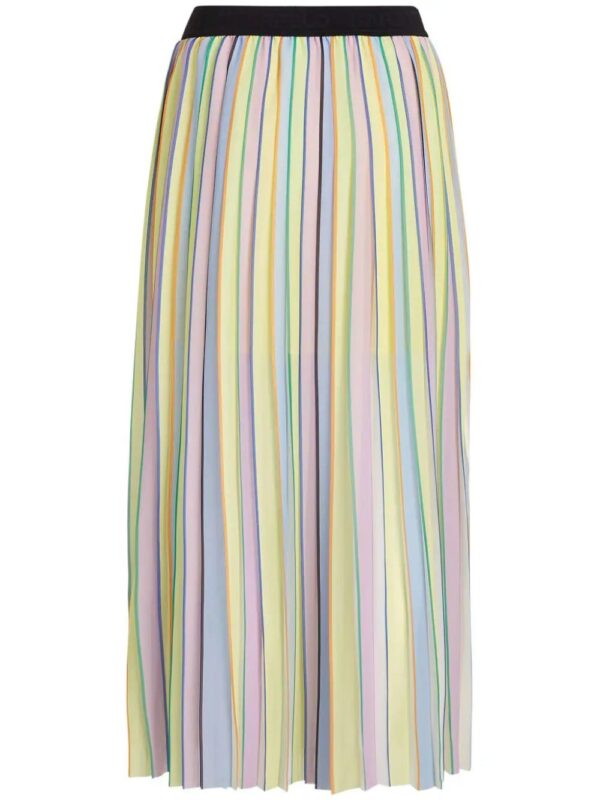 Karl Lagerfeld  pleated striped maxi skirt