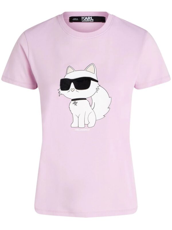 Karl Lagerfeld  Ikonik Choupette organic-cotton T-shirt