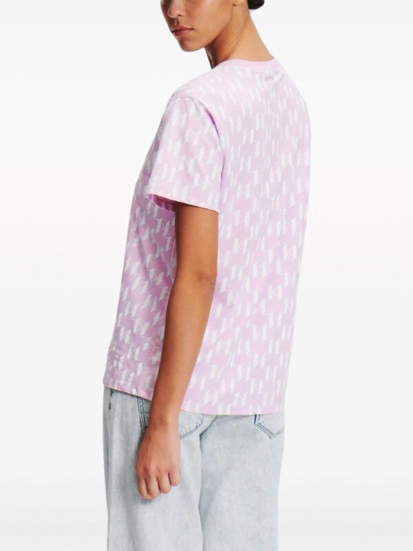 Karl Lagerfeld  monogram-print organic-cotton T-shirt - Image 4