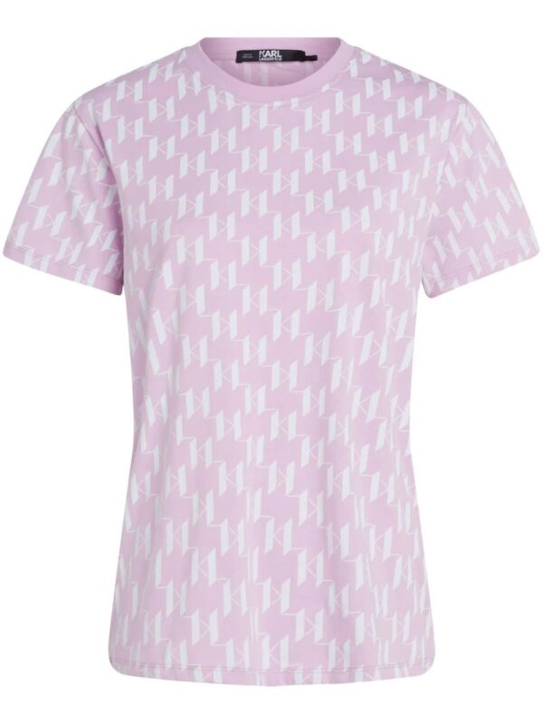 Karl Lagerfeld  monogram-print organic-cotton T-shirt