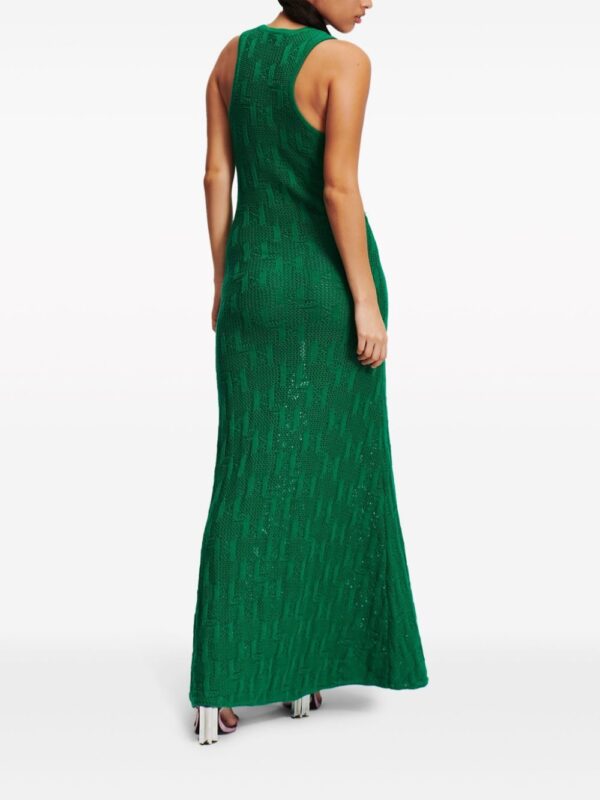 Karl Lagerfeld  monogram-jacquard knitted maxi dress - Image 3