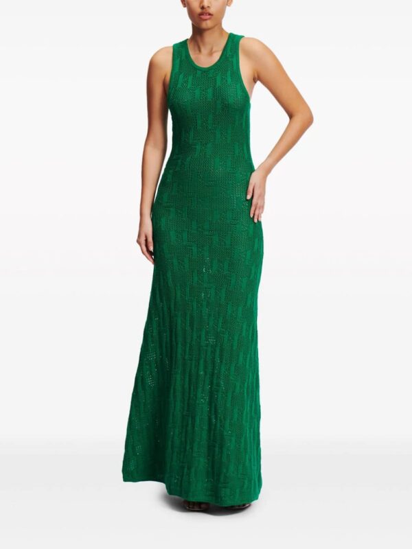 Karl Lagerfeld  monogram-jacquard knitted maxi dress - Image 2