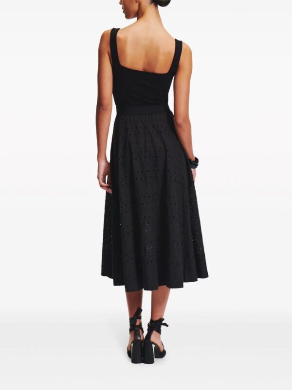 Karl Lagerfeld  broderie-anglaise midi skirt - Image 4