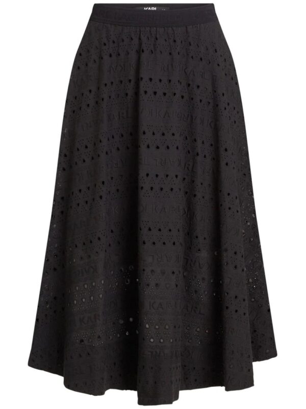 Karl Lagerfeld  broderie-anglaise midi skirt