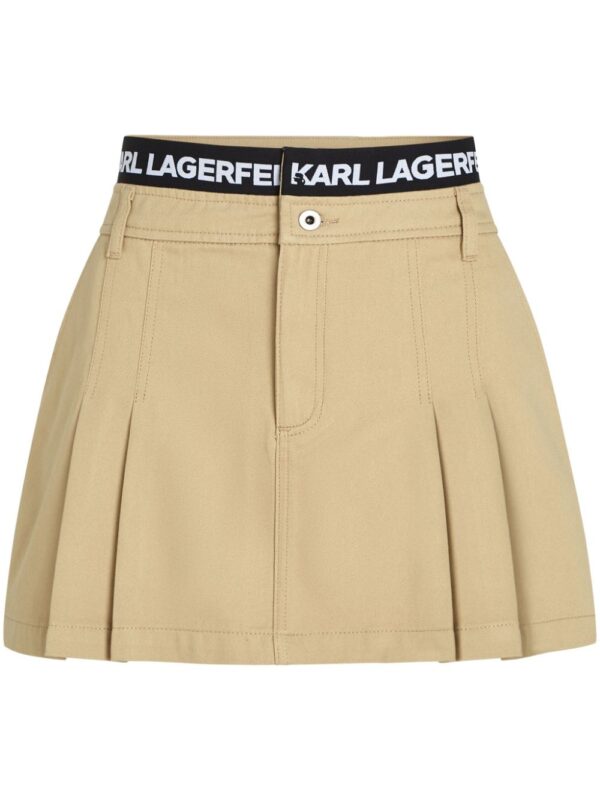 Karl Lagerfeld Jeans  pleated denim miniskirt