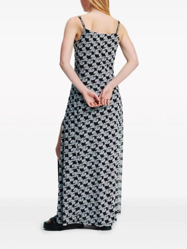 Karl Lagerfeld Jeans  monogram-print mesh maxi dress - Image 3