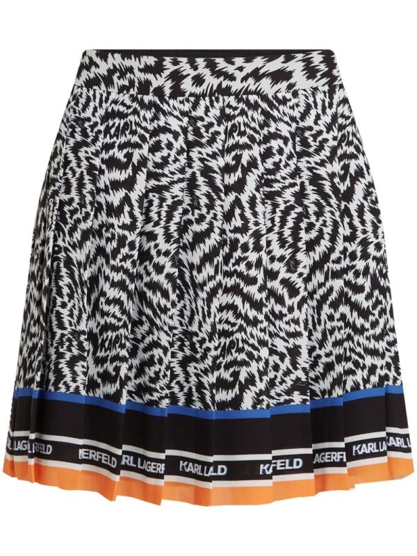 Karl Lagerfeld  zebra-print pleated miniskirt